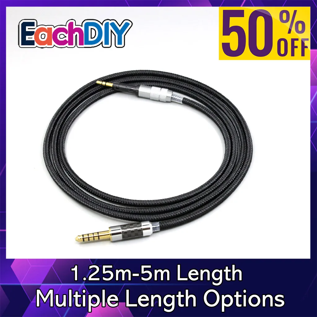 

2.5mm 4.4mm XLR Nylon OFC Soft HIFI Earphone Braid Cable For Sennheiser MIX DJ HD595 HD6 HD7 HD8 Headset LN007525