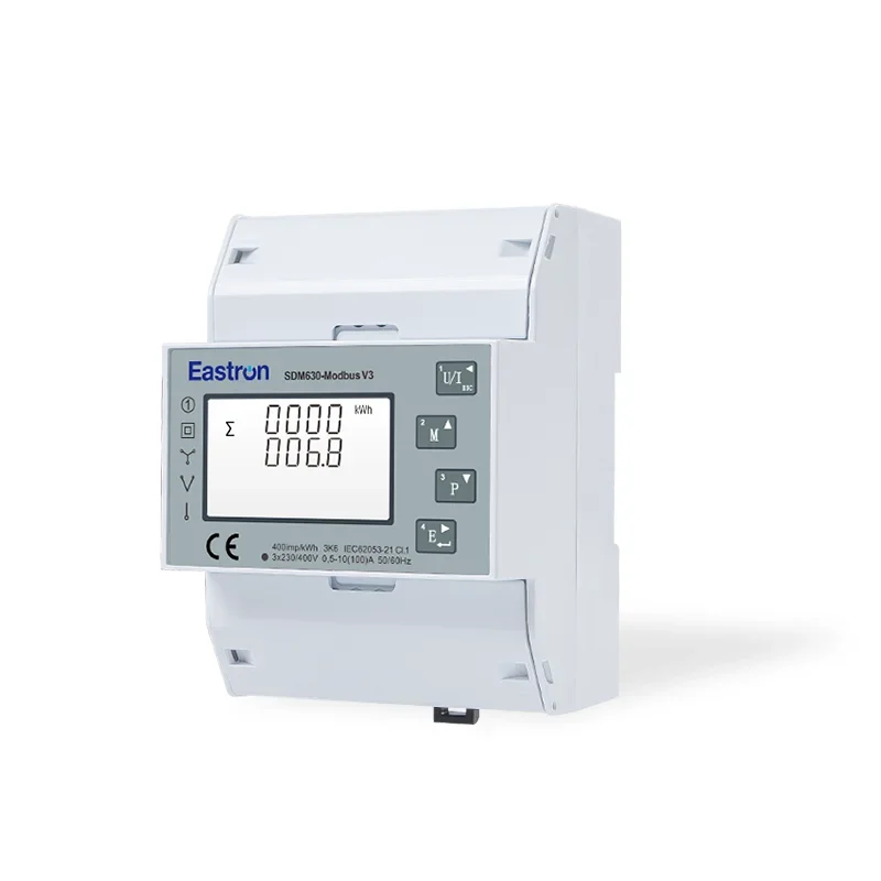 SDM630Modbus V3 Multi-function Power Analyser with 1p2w 3p3w 3p4w Options and Modbus/Pulse Output RS485 NON MID