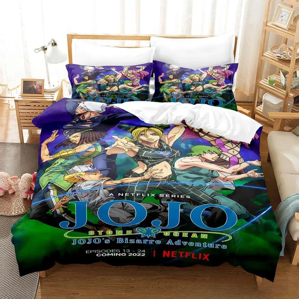 

3d Print Anime JoJo's Bizarre Adventure Bedding Set Single Twin Full Queen King Size Bed Set Adult Kid Bedroom Duvet cover Sets