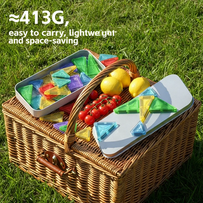 Jouets éducatifs Montessori, ensembles magnétiques, carreaux magnétiques pour enfants, cadeaux, blocs de Construction, modèle de bricolage, jouets de Construction