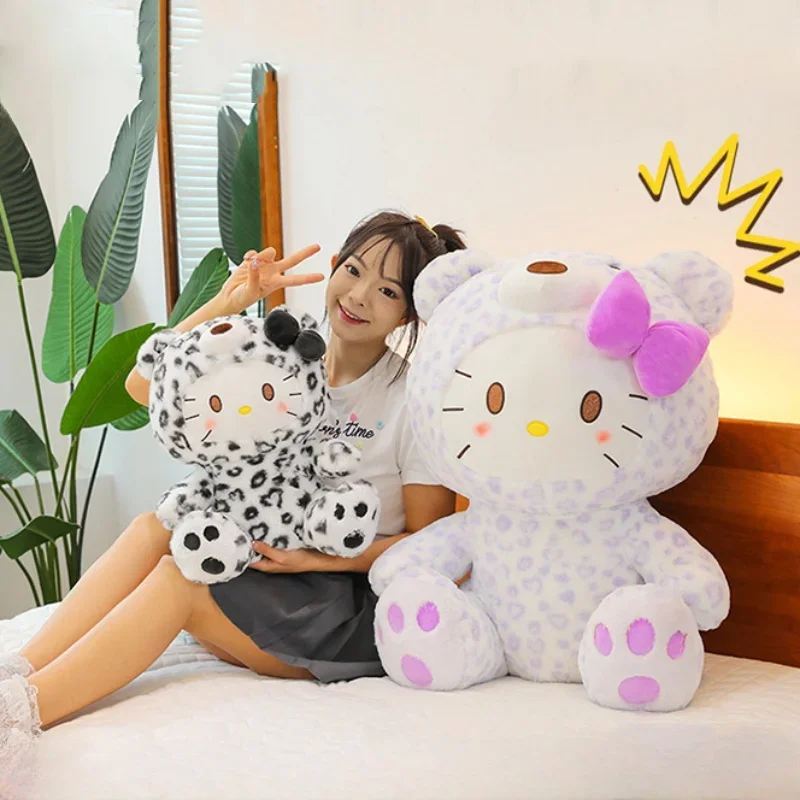 75CM Super Big Size Sanrio Kawaii Cartoon Spots HelloKitty Stuffed Animal Doll Plushies Doll Pillow Toy Children's Birthday Gift