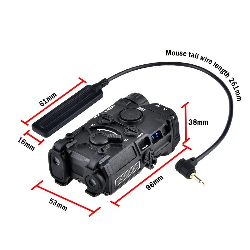 Dulogl-Lampe de poche Eotseats Ogl Airsoft à lumière LED blanche, indicateur en nylon constant sur la chasse, pas de laser adapté 20mm, Picatinny