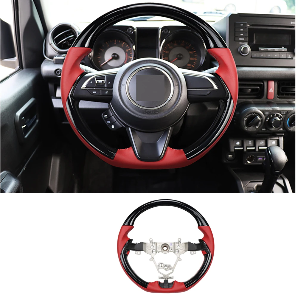 

Запасные части для рулевого колеса автомобиля для Suzuki Jimny 2-дверный 4-дверный 2019-2025 спортивный стиль аксессуары для интерьера рулевого колеса