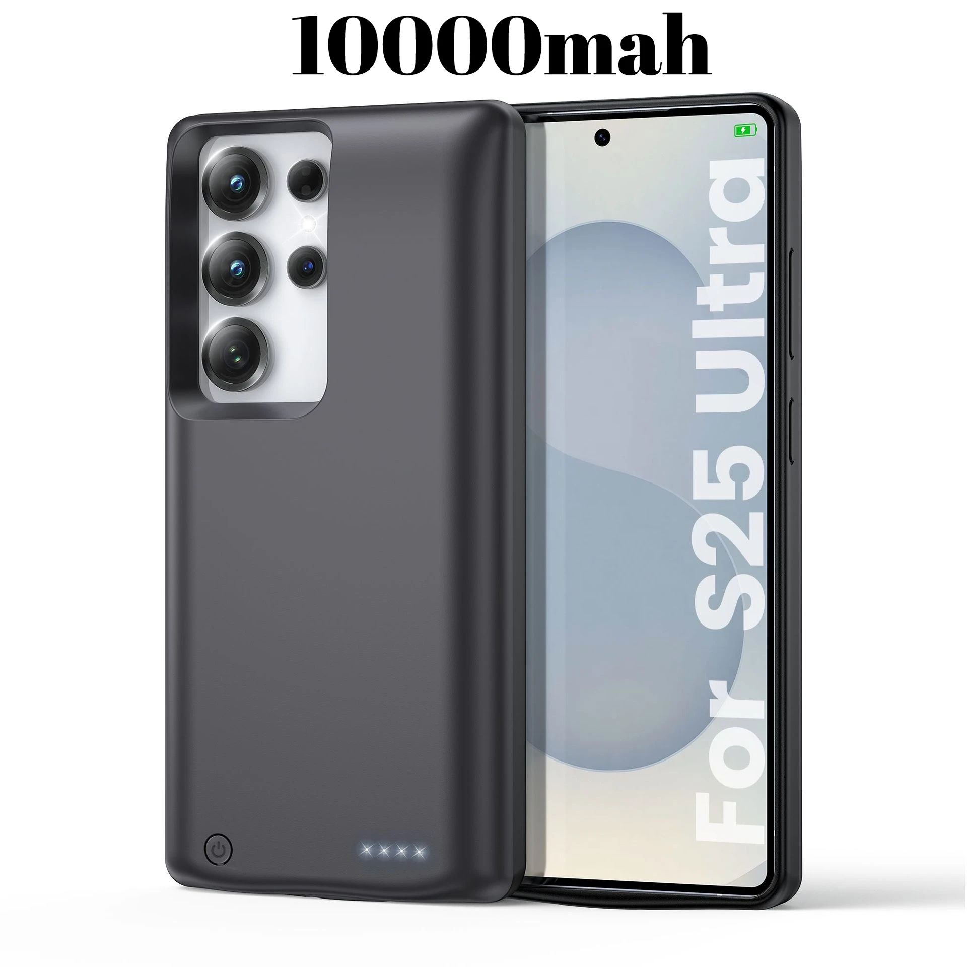 حافظة بطارية لهاتف سامسونج جالاكسي S25 Ultra S24 Ultra 10000 مللي أمبير في الساعة، غطاء خلفي لشاحن محمول من مادة البولي يوريثان الحراري #2