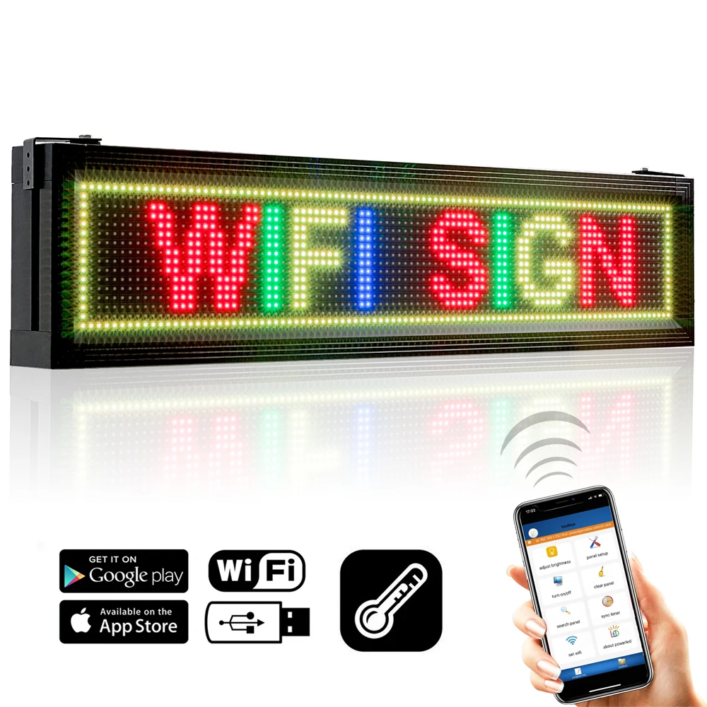 Outdoor Signs With Temperature Sensor Multi Color Yard Signs By Your Phone Programming Message