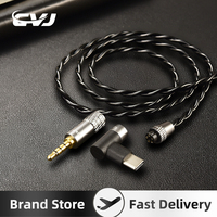 CVJ Hato Headphone Cable High Fidelity Audio Transmission Gaming Earphone Upgrade Cable Type C Earphone Cable 0.75/0.78