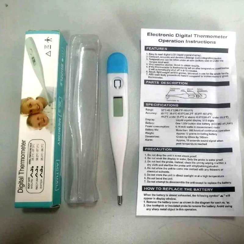 Cyfrowy termometr do wody Dokładny pomiar temperatury jamy ustnej i pod pachami Termometr ostrzegający o gorączce Termometry do kąpieli dla dzieci