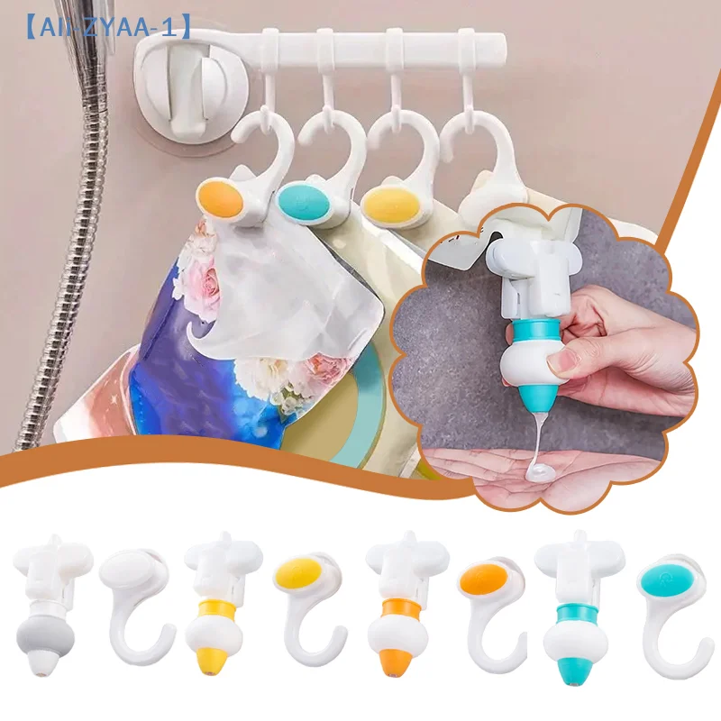 【ZYAA-1】Hängender Duschgel- und Shampoo-Quetschspender mit Haken, Silikon-Duschgel-Haken-Clip, Aufbewahrung, platzsparend, wiederverwendbar