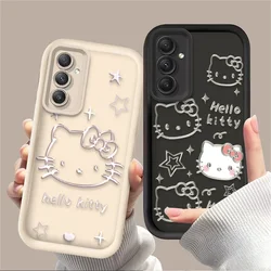 Sanrio Metal Hello Kitty Case for Samsung Galaxy A55 A35 A25 A15 A05 A05S A24 A13 A23 A12 A22 A32 A52 A52S A72 A11 Printing Capa