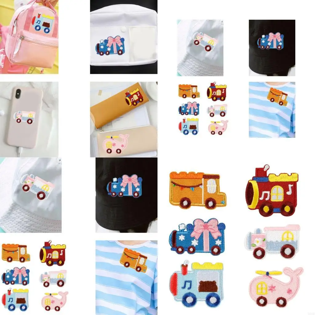 

6 Pcs Sew On/Iron On Patches Cartoon Car Embroidered Patches Toy Car Sewing Patches Applique for Bag Jeans Decorations Y08E