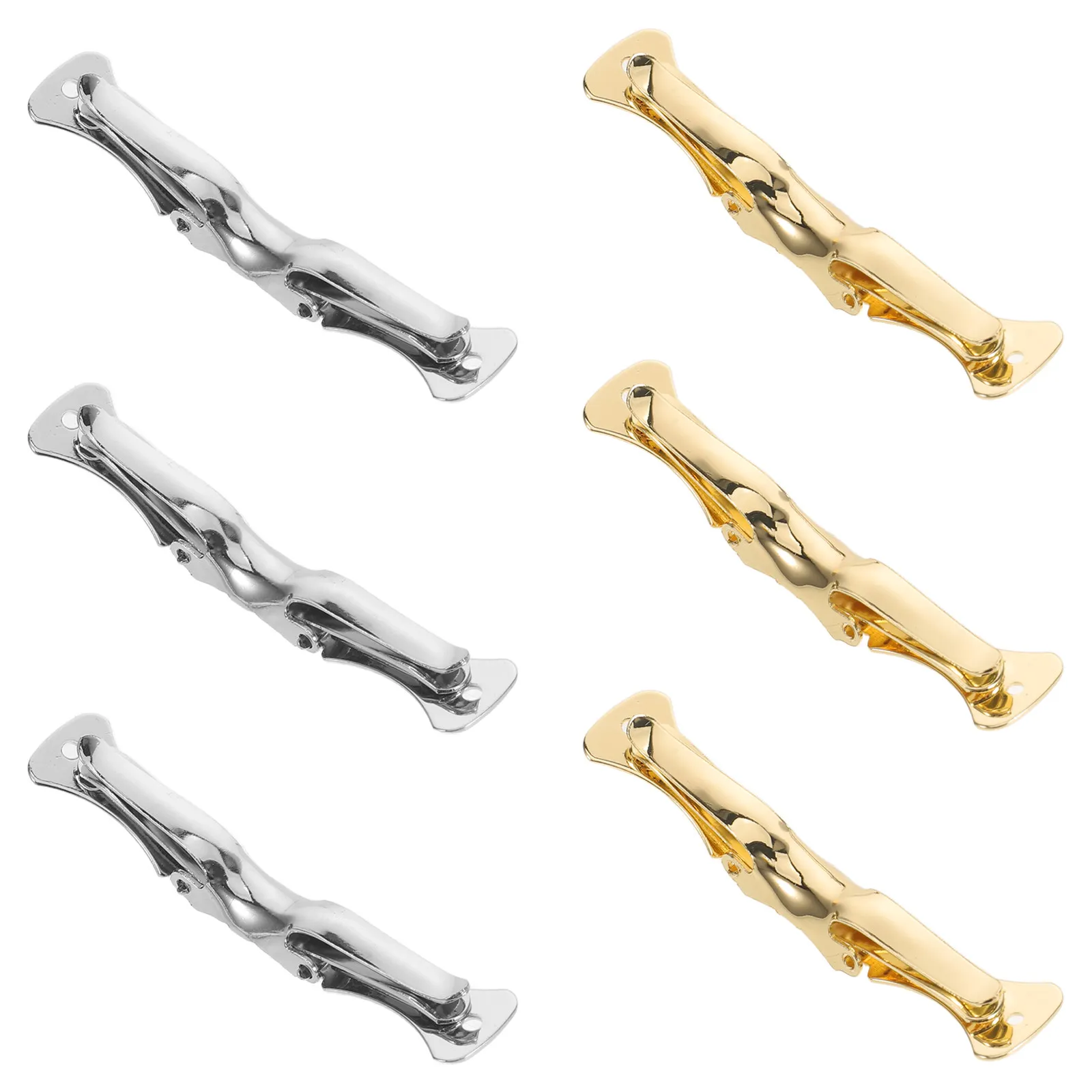 6pcs dual-tone Tie Clip Blank Bow Tie Clip Metal Bowtie Closure Metal Bow Tie Diy Tie Clip Fastener For Business Suit Corsage