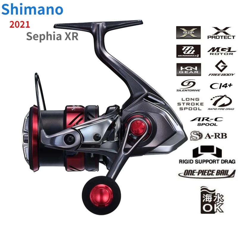 2021 SHIMANO SEPHIA XR C3000S C3000SDHG C3000SDH MGL Rotor CI4+ Body LONG STROKE Spool Silent Drive SALTWATER SPINNING REEL