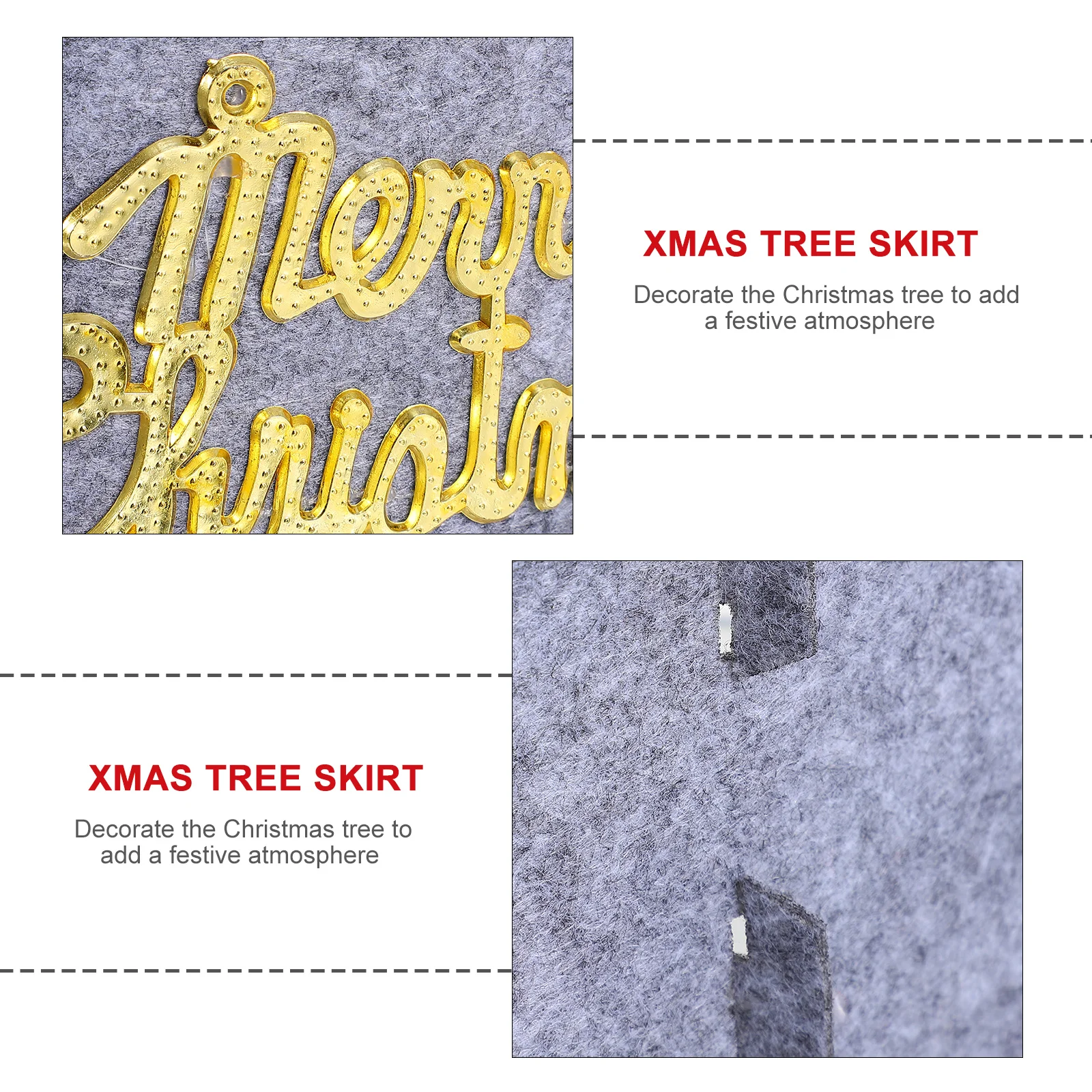 

4pcs Cartoon Printed Christmas Skirt Xmas Tree Apron Cover Party Holiday Decor Gift Storage Elegant Traditional Adorable