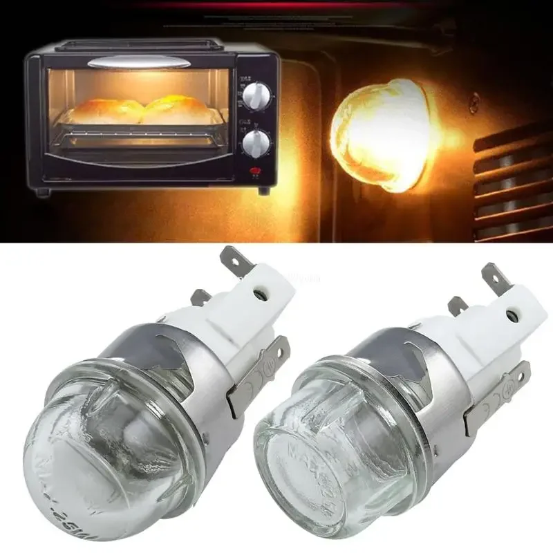 Oven Microwave Lamp Holder Base 25W Stainless Steel Ring Ceramic Base Voltage 110V / 250V Heat Temp Resistant 500℃