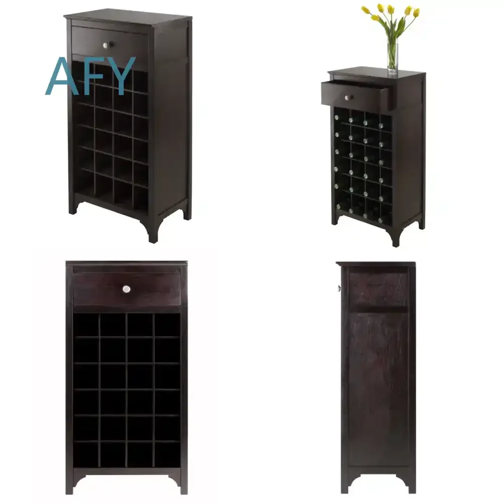 DB Ancona Modular Wine Cabinet for 24-Bottle Capacity with One Storage Drawer wine rack cabinet for home bar kitchen storage
