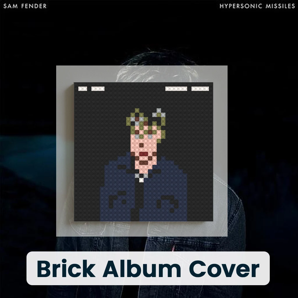

Sam Fender UK Rock Music Album Cover Building Blocks Pixel Brick Mosaic Art Album Cover Wall Decor Home Living Room Painting