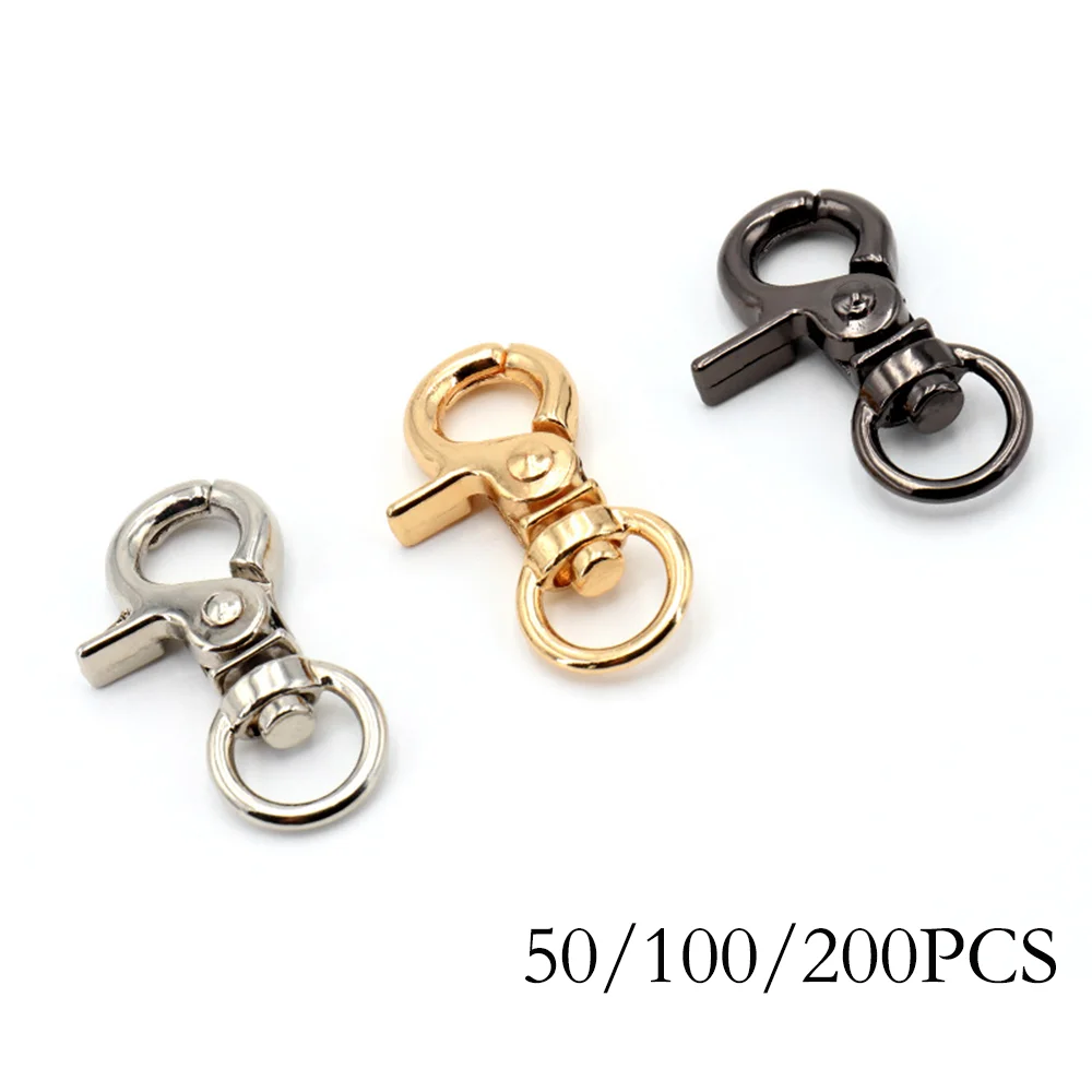 Metal Snap Hook Trigger Lobster Clasps Clips Spring Gate Leather Craft Pet Leash Bag Strap Belt Webbing Keychain Hooks