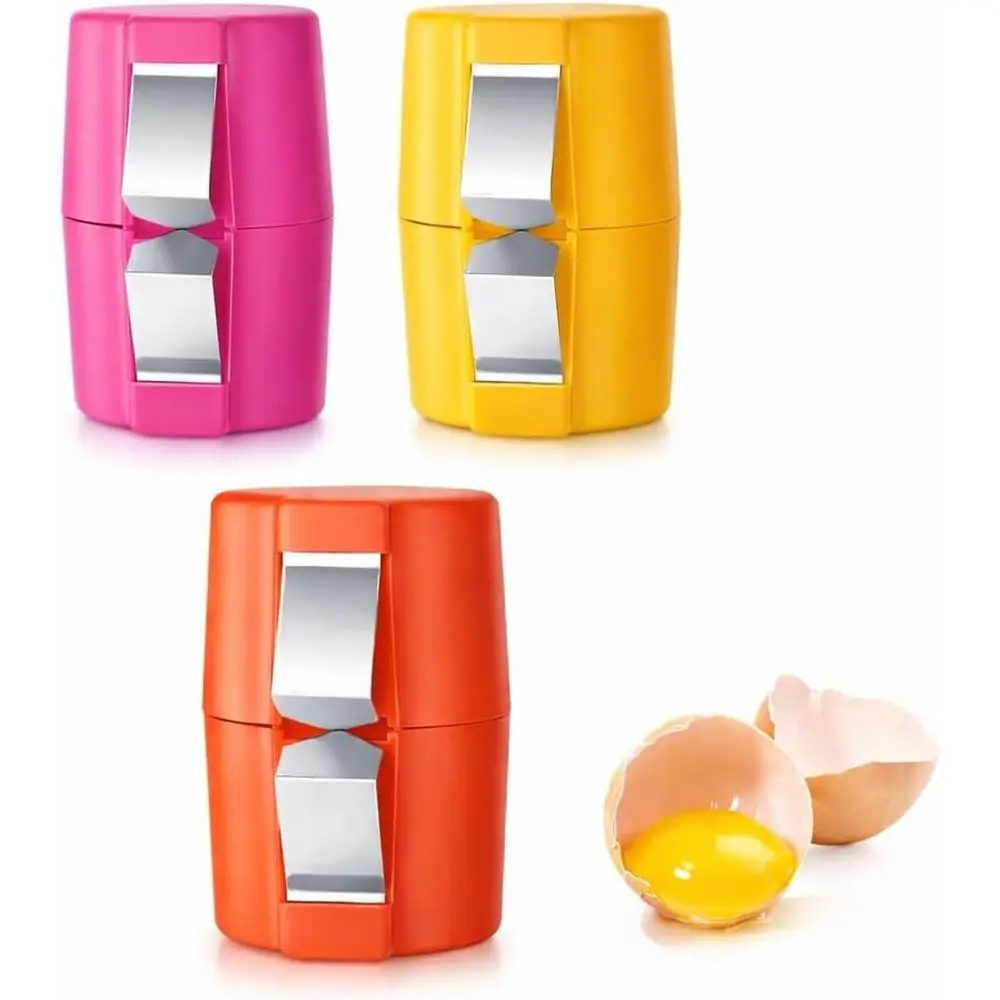 Upgraded Stainless Steel Egg Shell Opener and Separator, Efficient Kitchen Tool for Cracking and Separating Eggs