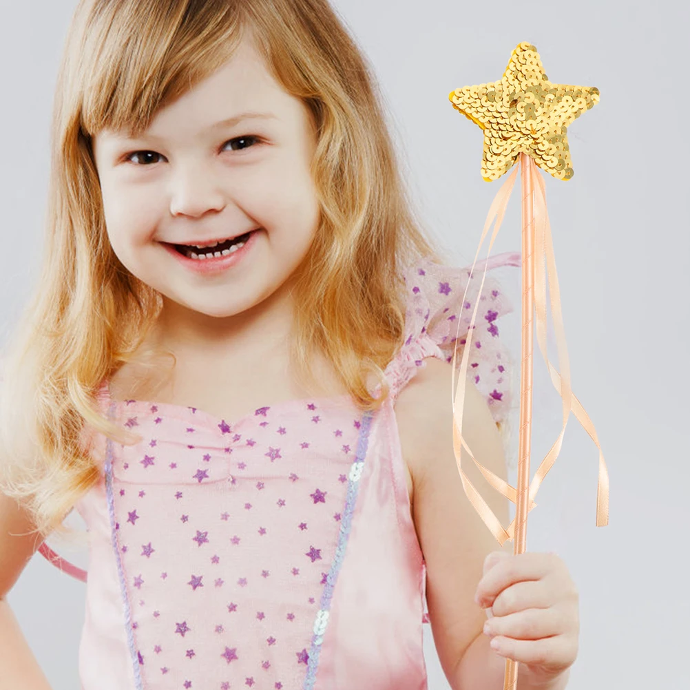 

6 Pcs Fairy Wand Star Shaped Wands for Girls Halloween Costume Kids Toys Creative Stick Bright Beautiful Easy Hold Comfortable