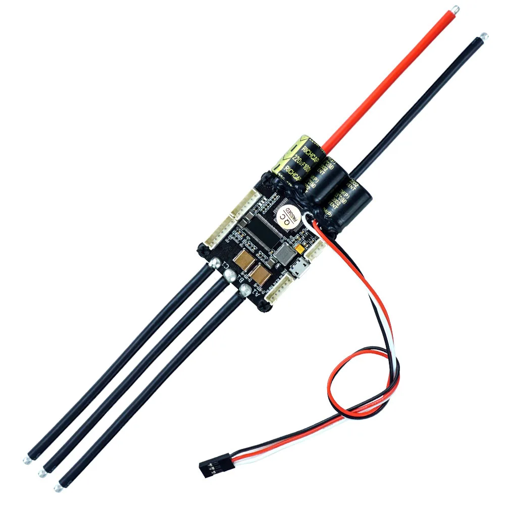 Contrôleur de vitesse électrique pour skateboard Mini FSESC4.20 50A, base sur VESC ®   4.12 avec dissipateur thermique en aluminium anodisé 12s ESC