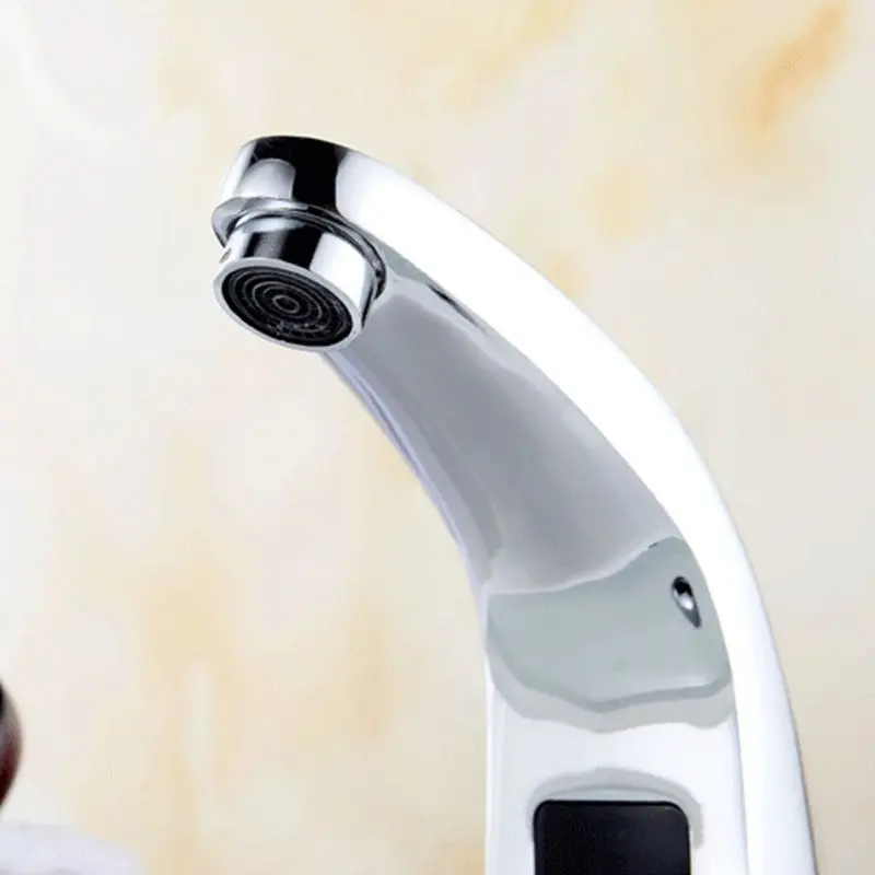 Grifo lavabo sin contacto con infrarrojo, grifo agua manos libres para baño, grifo automático para fregadero y