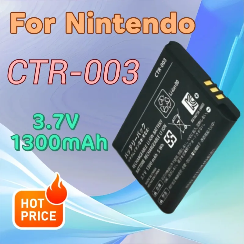

3.7V 1300mAh High-capacity CTR-003 Rechargeable Batteries for Nintendo Switch Pro Game Controller
