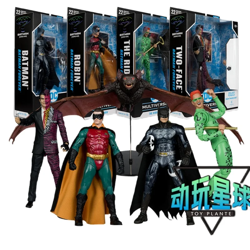 Original Multiverse Batman Forever Robin Riddler Mcfarlane Dc Two-Face Action Figure Doll Figurine Model Collection Xmas Gift