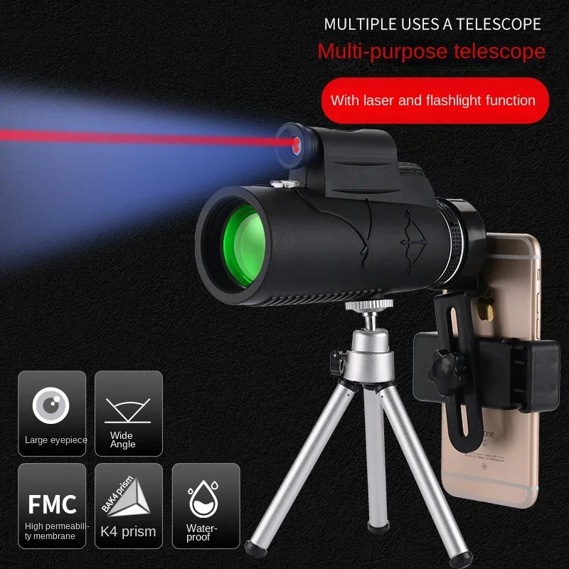 Telescope Monocular High Definition Low Light Night Vision Outdoor Mobile Phone Photo Portable Mini Monocular Telescope Wholesal