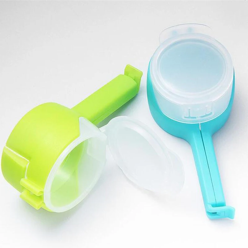 Food Storage Bag Sealing Clips Plastic Cap Sealer Clip With Pour Spouts Snack Candy Storage Fresh Clamp Kitchen Organizer 1PCS