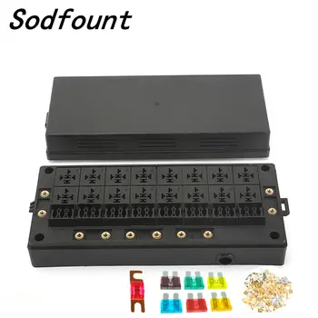 Držák pojistek New Energy pro 16 relé, Touring 12V/24V, reflektor, dodatečná montáž, držák pojistek pro automobilový průmysl 10 nejlepší prodej pojistka dálkového ovládání - №4