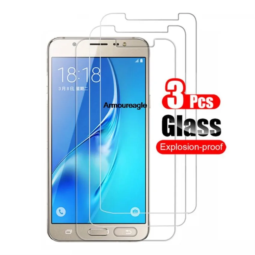 3pcs tempered glass on for samsung galaxy j5 2015 j500f 2016 j510f 2017 j530f screen protector phone protective glass film guard