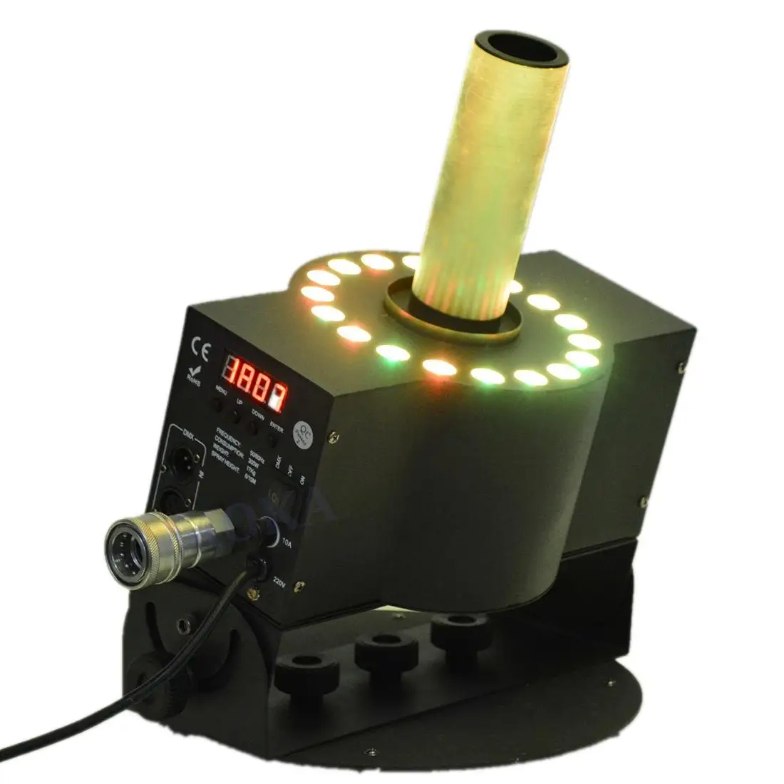 300W DMX CO2 Cannon Fog Machine Jet Profession Bar DJ Stage Wedding CO2 Blaster Jet Air Column LED Fog Machine Atmosphere Effect