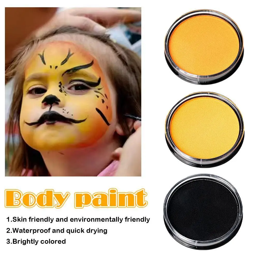 Russian St. George Day Face Body Paint Orange Black Water Soluble Facial Makeup Stage Pigment Washable for Victory Day May 9th