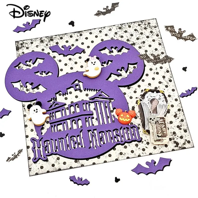 Large Disney Haunted Mansion Metal Cutting Dies Disney Halloween Mickey Mouse Die Cuts for Diy Scrapbooking Album Paper Cards