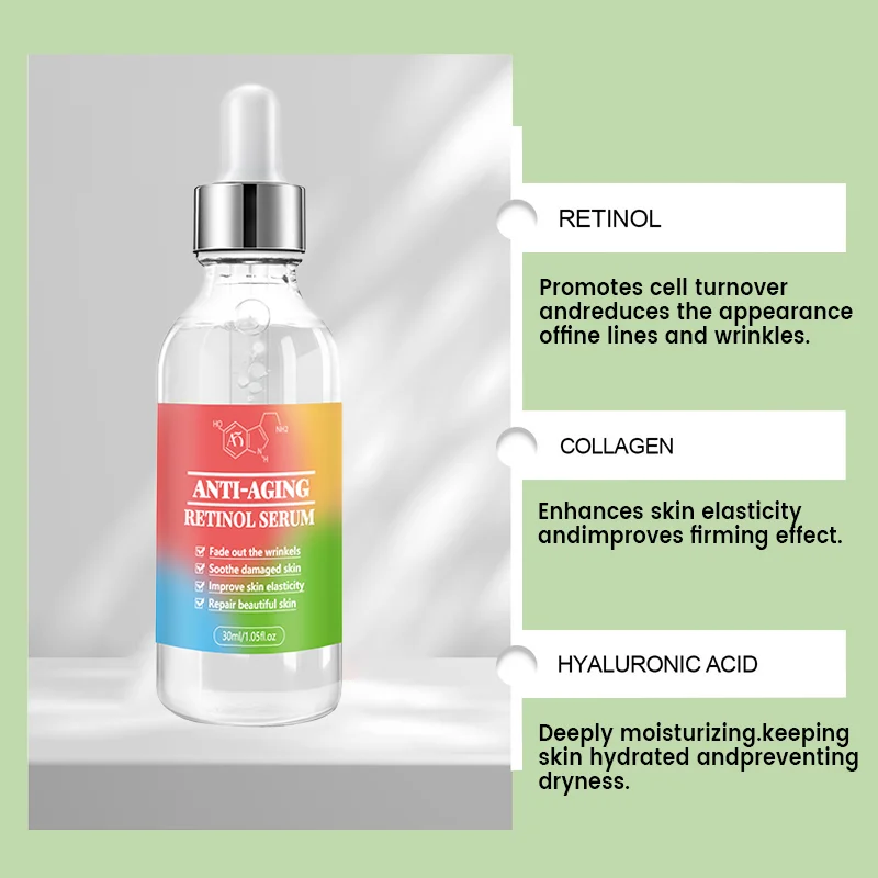 Suero antienvejecimiento de Retinol, hidratante instantáneo, antienvejecimiento, Reduce las líneas finas, cuidado de la piel, suero reparador de cosméticos coreanos