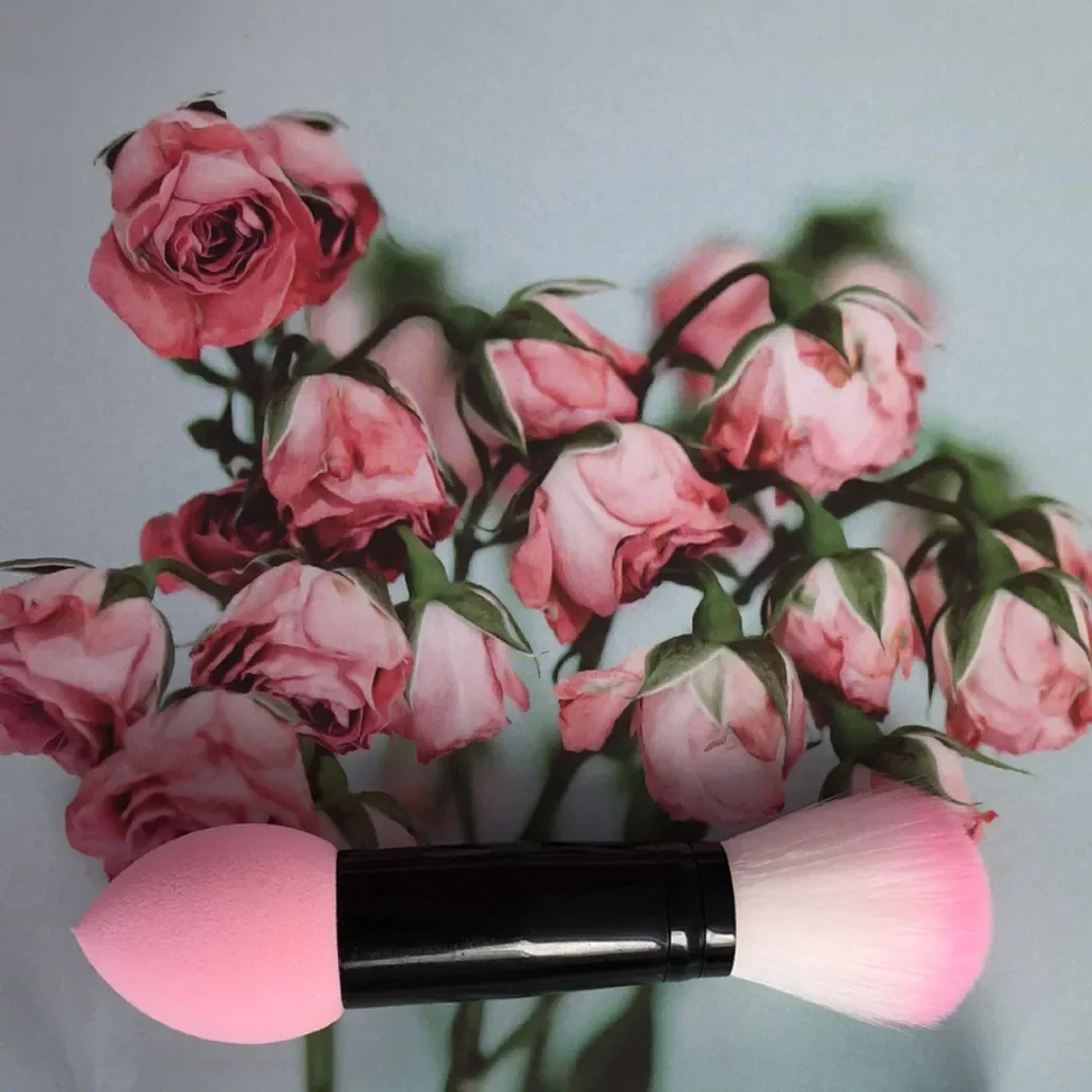 브러쉬 Professional Double Ended Blush Brush Women Makeup Sponge Imagic Cosmetic Powder Puff Pen Make Up Foundation Blusher Brushes