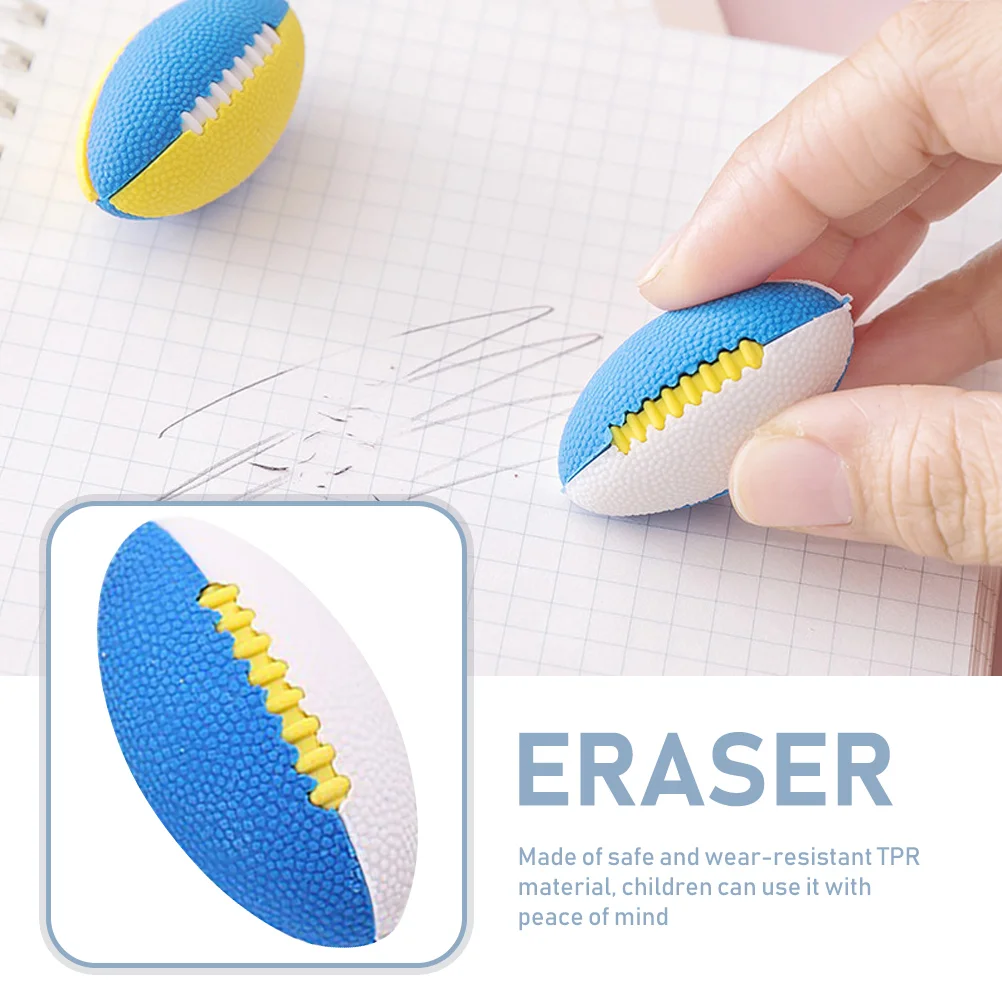 Toddlers Toys Football Eraser Erasers for Kids Paint Rack Decoration Lovely Rugby Pupils Bulk