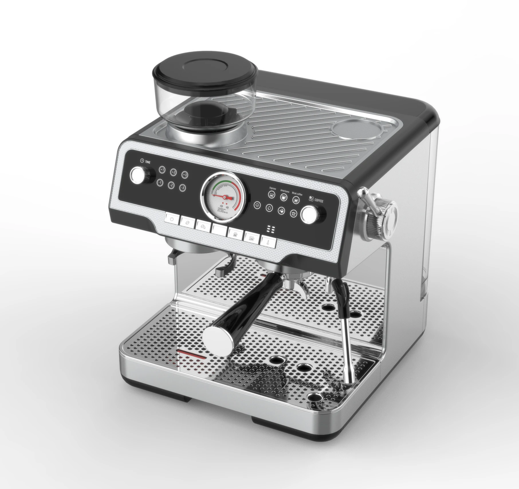 Ulka pump expresso coffee machine with bean grinder commercial coffee maker italian coffee machine for Mocha  Latte Cappuccino