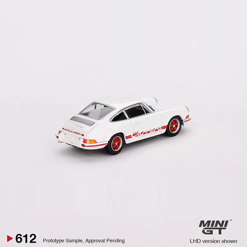 لعبة سيارة موديل سيارة صغيرة GT 1:64 911 Carrera RS 2.7 Grand Prix سبيكة مركبة # 612 هدايا مجموعة العرض البيضاء