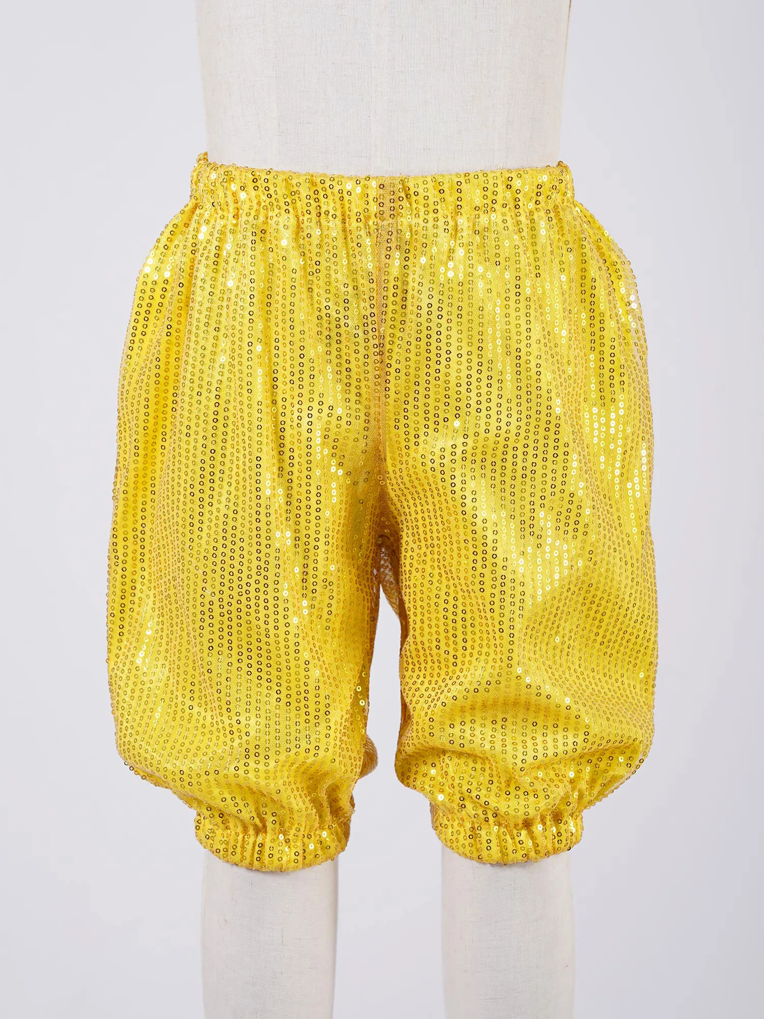 Pantaloncini da ballo con paillettes lucide pantaloni per bambini ragazze ragazzi Hip-hop Jazz Dance Cheerleading Stage Performance Bottoms Street Dancewear