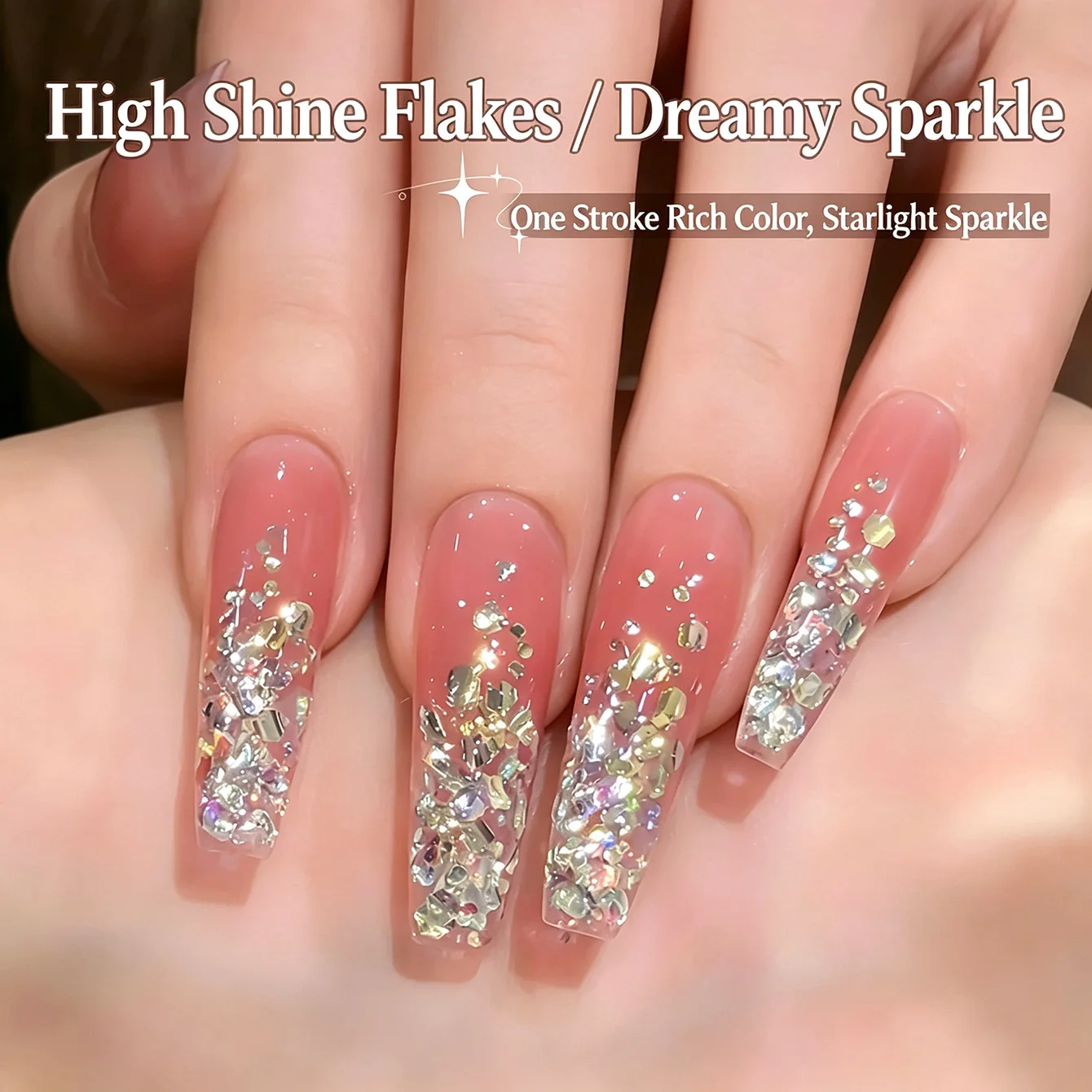 MIANEL 10ml 2026 Fall New Arrival Iridescent Shard Glitter Gel Nail Polish Explosive Sparkle Chasing GlitterUltra-Dazzling Shine