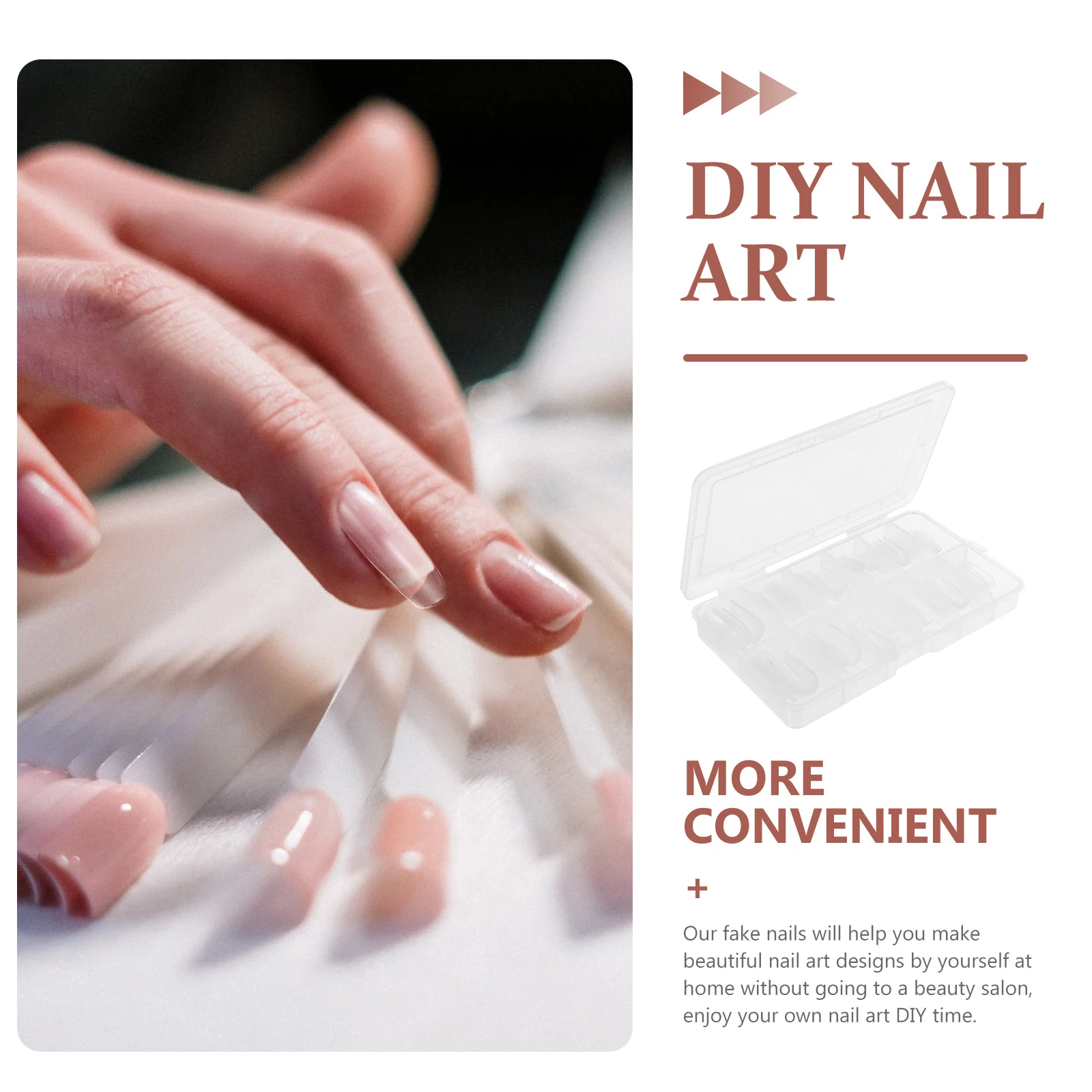 

120pcs Ultra Thin Nail Sheets Clear Glue Press On Nails Halloween ABS Material Long False Nails Women Decor Tips