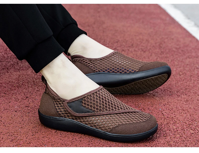 Neue Modische Herren-Sneaker Atmungsaktive Paar-Schuhe mit Breiter Zehenbox Barfußschuhe Bequeme Diabetiker-Schuhe Mesh Herren Freizeitschuhe zum Gehen – Detail 18