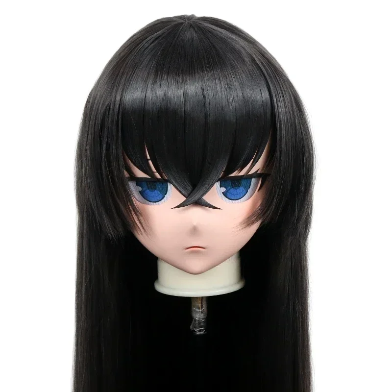 

(C002) Индивидуальная маска на всю голову для трансвеститов с корпусом, силиконовая аниме, синяя маска кигуруми, косплей