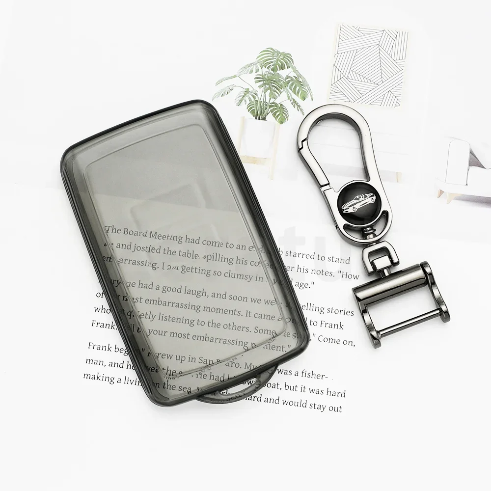 Transparent TPU Car Key Case Cover For Renault Zoe Koleos Scenic 4 Arkana Dacia Sandero Card Captur Megane Talisman Espace Clio