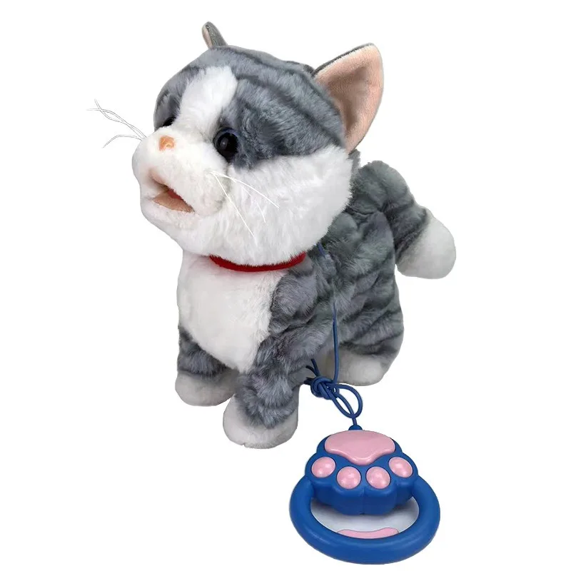 Robot Dog Interactive Sound Control Cat Lick Tongue Electronic Plush Puppy Toys Talk Bark Sing Song Music Animal For Kid Gifts