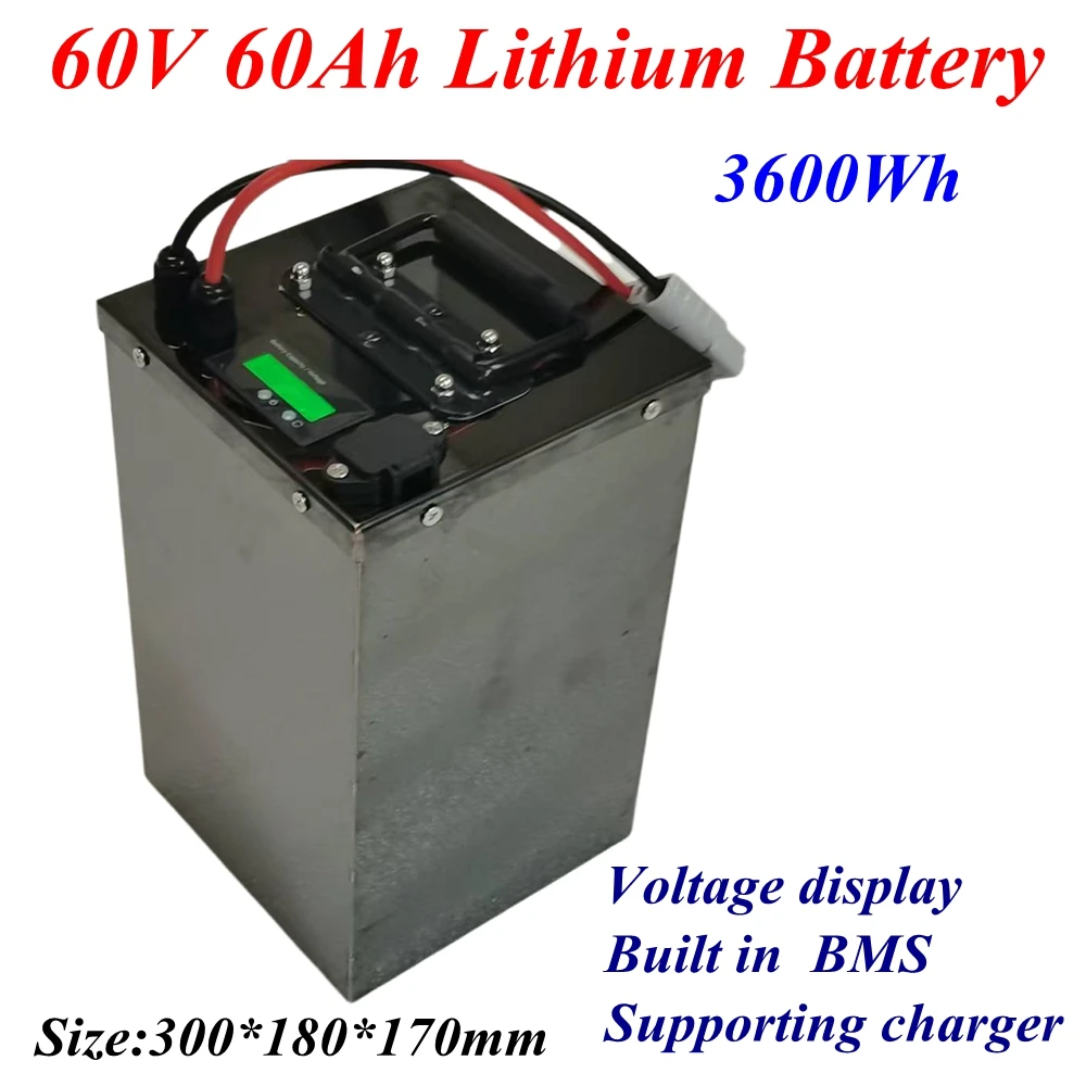 

JN-60V 20Ah 30Ah 40Ah 50Ah 60Ah 70Ah 80Ah Литий-ионный аккумулятор с BMS 2KW 4KW 5KW для автодома 3000w мотоцикл + зарядное устройство
