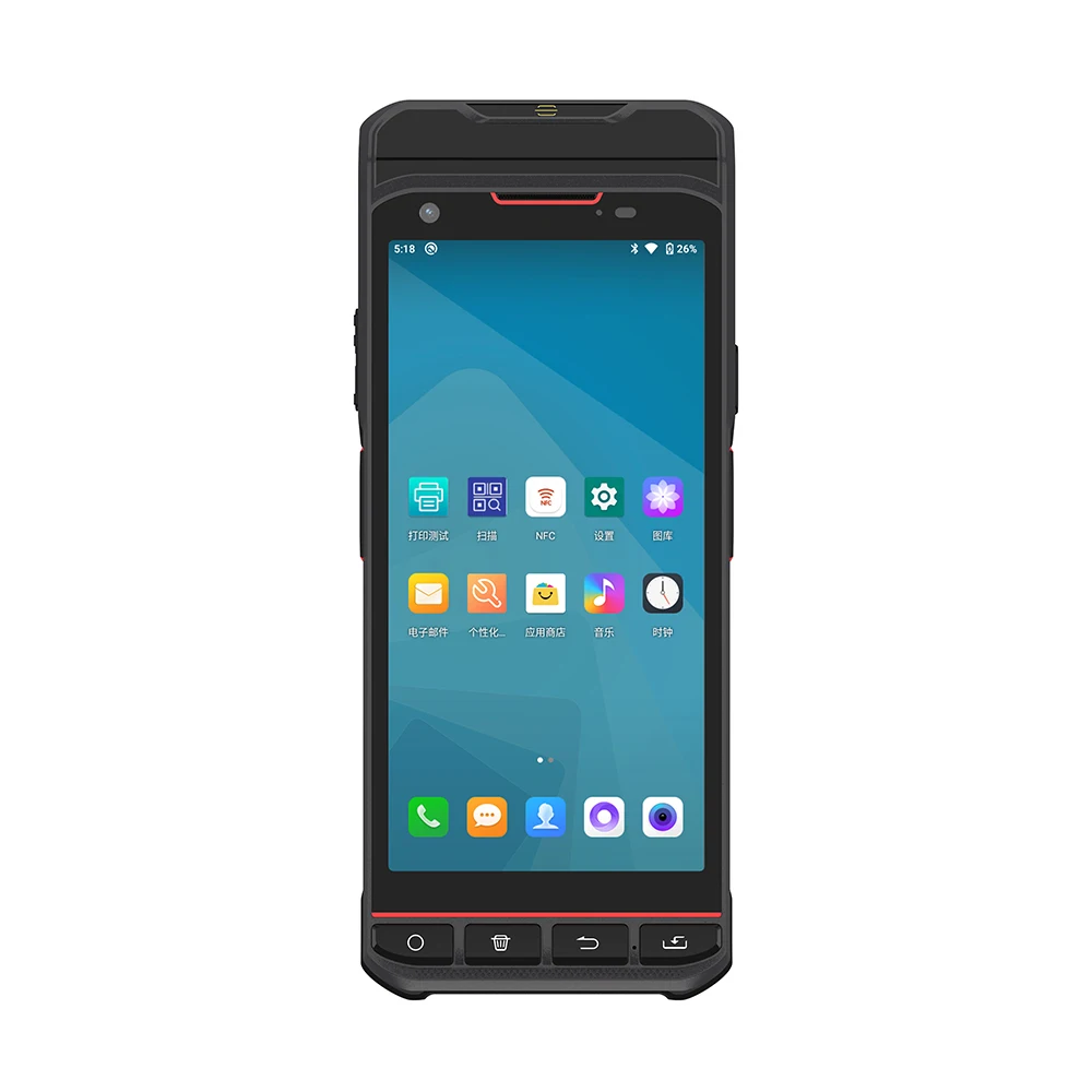 Android 13 Handheld Payment Terminal PDA Portable 58mm Thermal Printer With NFC Barcode Scanner Ticket Bill Machine POS System