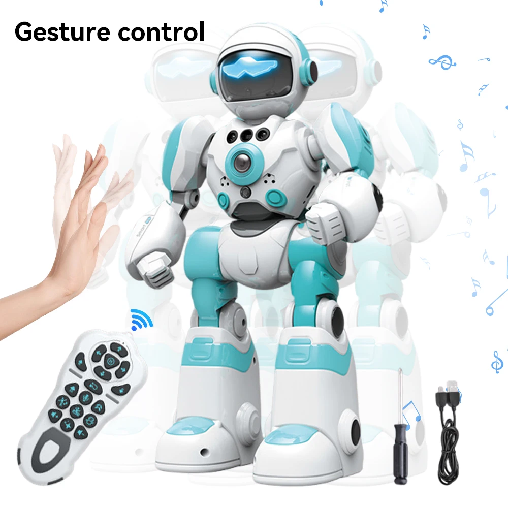 Modèle de Robot vocal Intelligent, jouet, détection de gestes, programmation, musique, danse, jouet électrique pour enfants avec télécommande