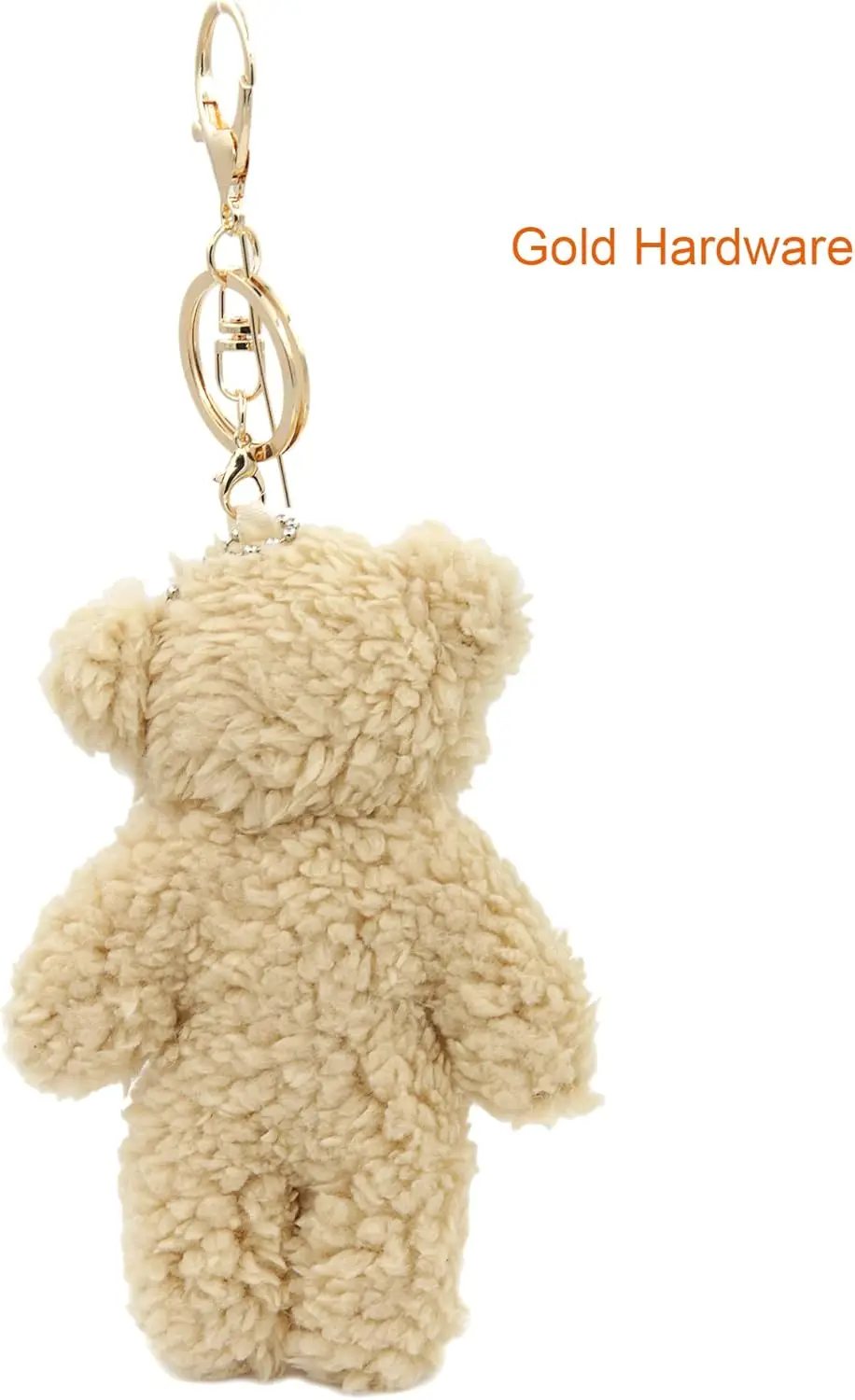 Lindo Llavero de Osito de Peluche con Corazón Morado, Juguete de Peluche de 5 Pulgadas para Niñas, Colgante de Mochila de Animal de Peluche Suave, Regalo